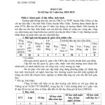 BÁO CÁO Sơ kết học kỳ I năm học 2024-2025